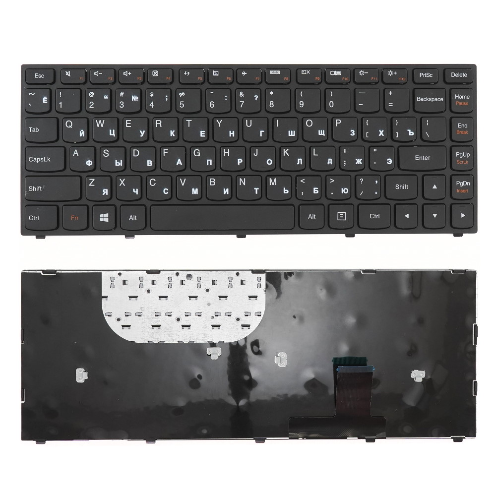 Клавиатура для ноутбука Lenovo Yoga 13 Черная с рамкой