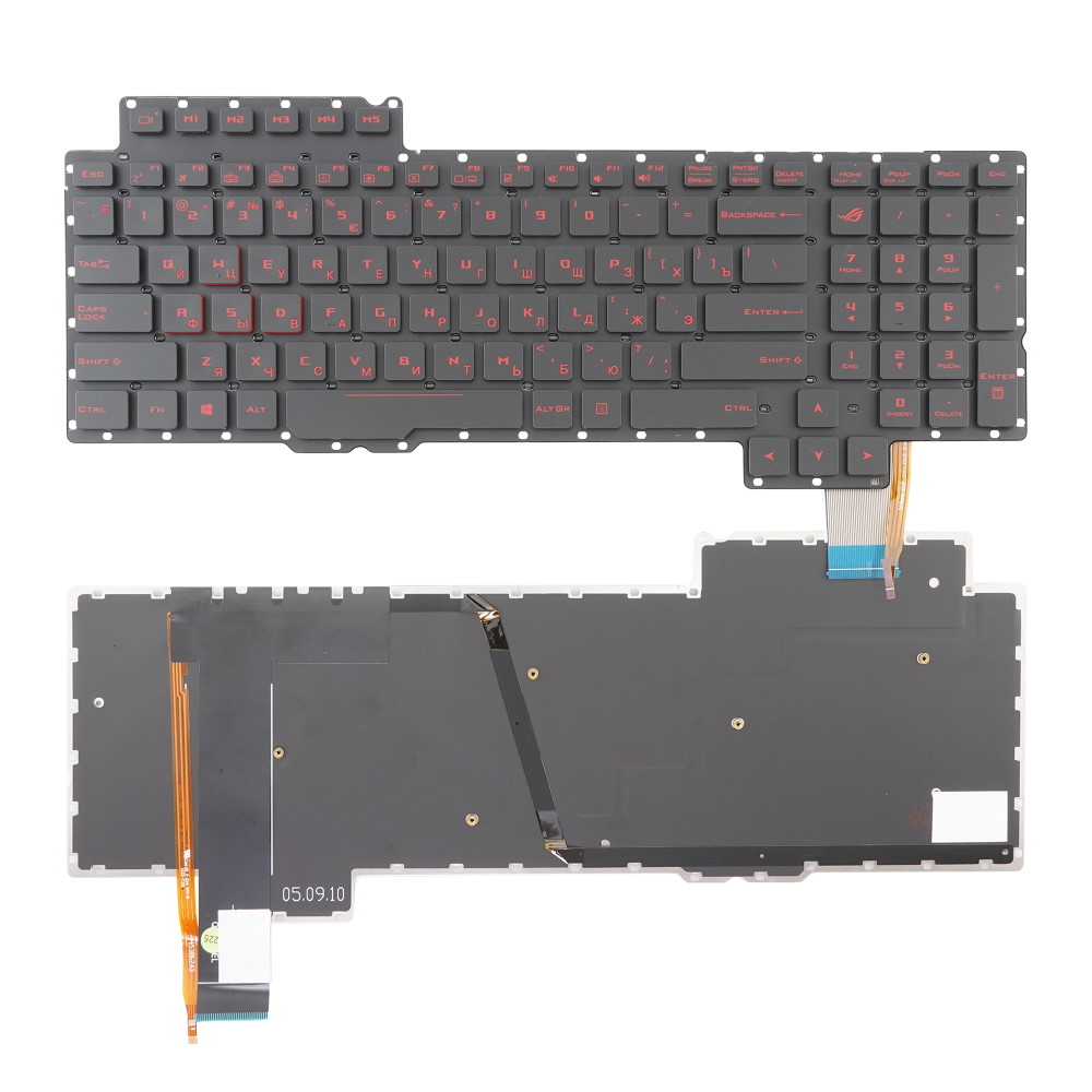 Клавиатура для ноутбука Asus ROG G752 G752VL G752VS Черная + красная подсветка