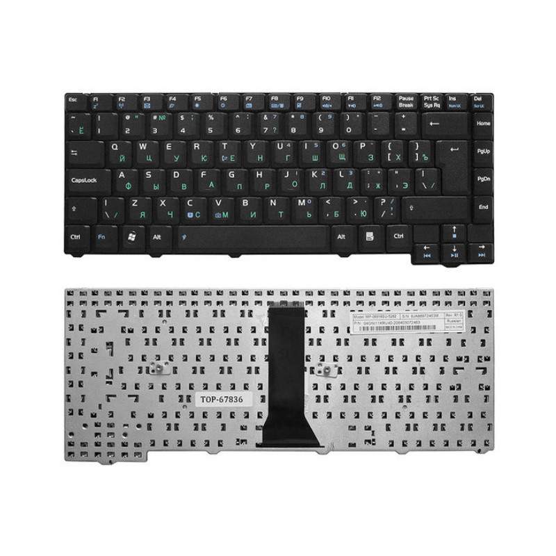 Клавиатура для ноутбука Asus F2 F3 Z53 28 pin Черная